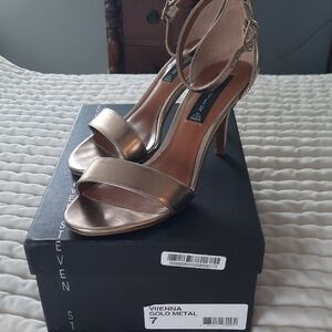Steven by Steve Madden Gold Metallic Women's Heels